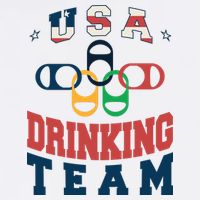 USA Drinking Team Olympics Button