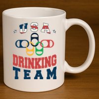 USA Drinking Team Olympics 11oz C Handle Ceramic Mug