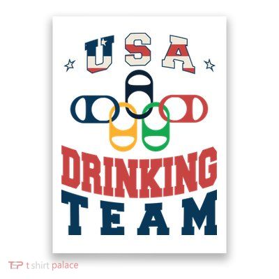USA Drinking Team Olympics Poster