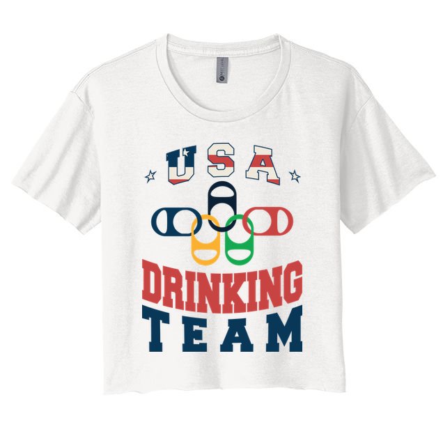 USA Drinking Team Olympics Crop Top