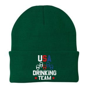 Usa Drinking Team Flag Knit Cap Winter Beanie