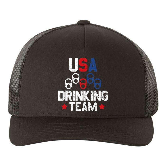 Usa Drinking Team Flag Yupoong Adult 5-Panel Trucker Hat