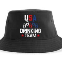 Usa Drinking Team Flag Sustainable Bucket Hat