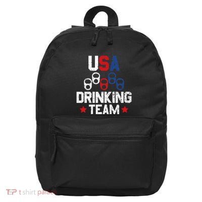 Usa Drinking Team Flag 16 in Basic Backpack