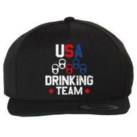 Usa Drinking Team Flag Wool Snapback Cap