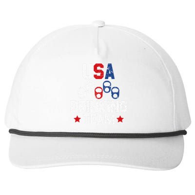 Usa Drinking Team Flag Snapback Five-Panel Rope Hat