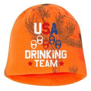 Usa Drinking Team Flag Kati - Camo Knit Beanie