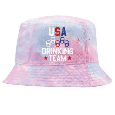 Usa Drinking Team Flag Tie-Dyed Bucket Hat