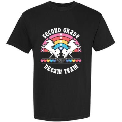 Unicorn Dream Team Class Of 2033 Second Grade Cute Gift Garment-Dyed Heavyweight T-Shirt