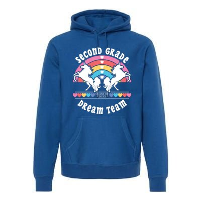 Unicorn Dream Team Class Of 2033 Second Grade Cute Gift Premium Hoodie