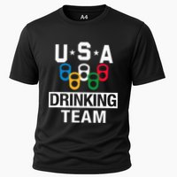Usa Drinking Team Beer Party Cooling Performance Crew T-Shirt
