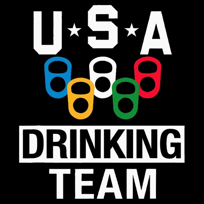 Usa Drinking Team Beer Party Cooling Performance Crew T-Shirt