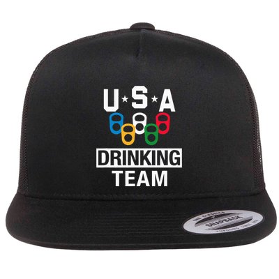 Usa Drinking Team Beer Party Flatbill Hat
