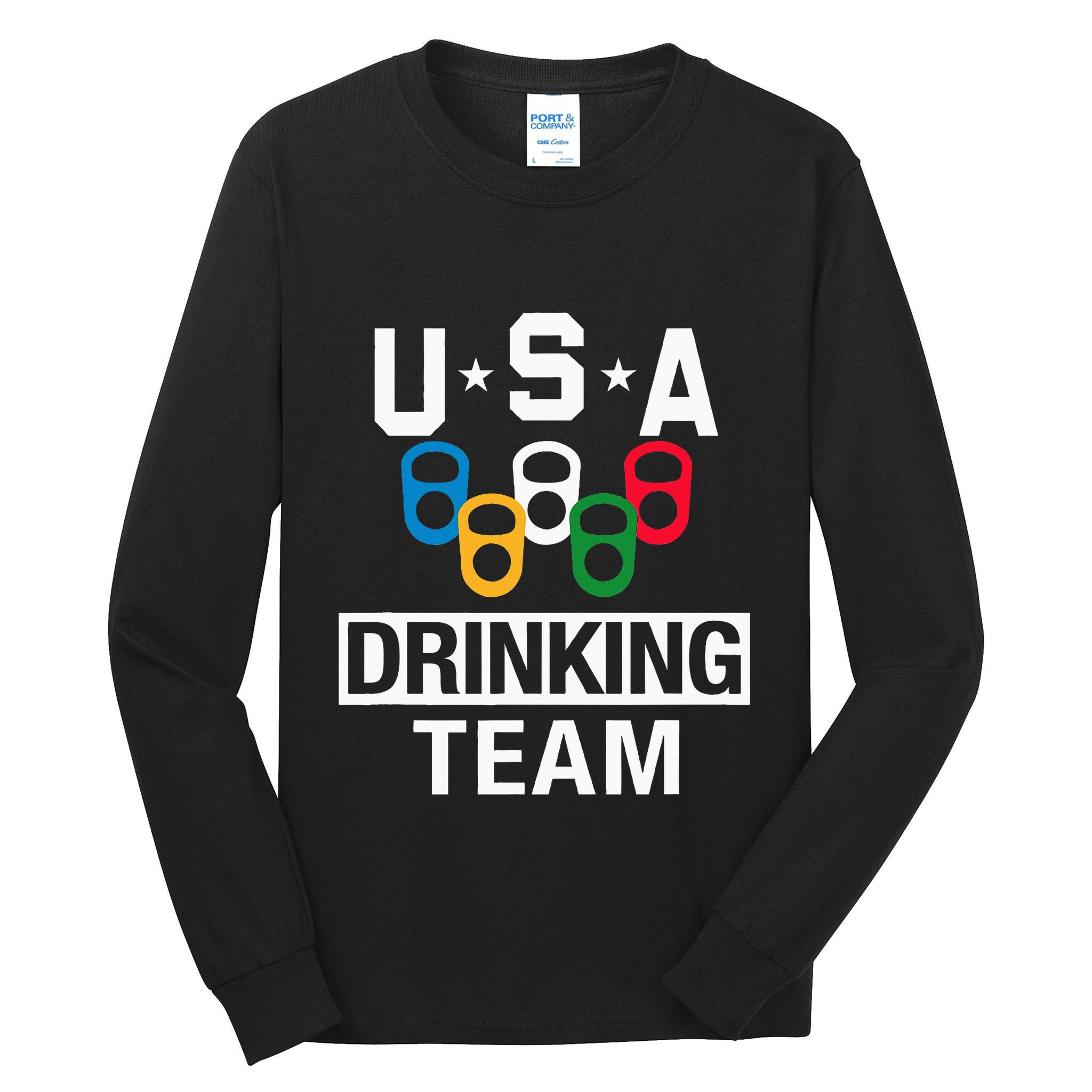Usa Drinking Team Beer Party Tall Long Sleeve T-Shirt