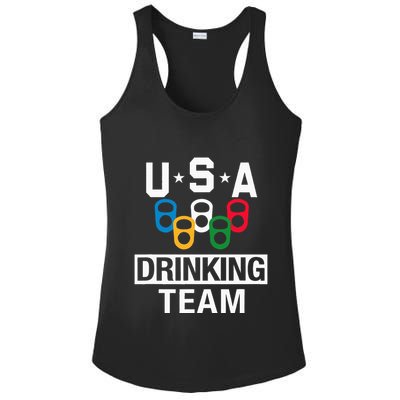 Usa Drinking Team Beer Party Ladies PosiCharge Competitor Racerback Tank