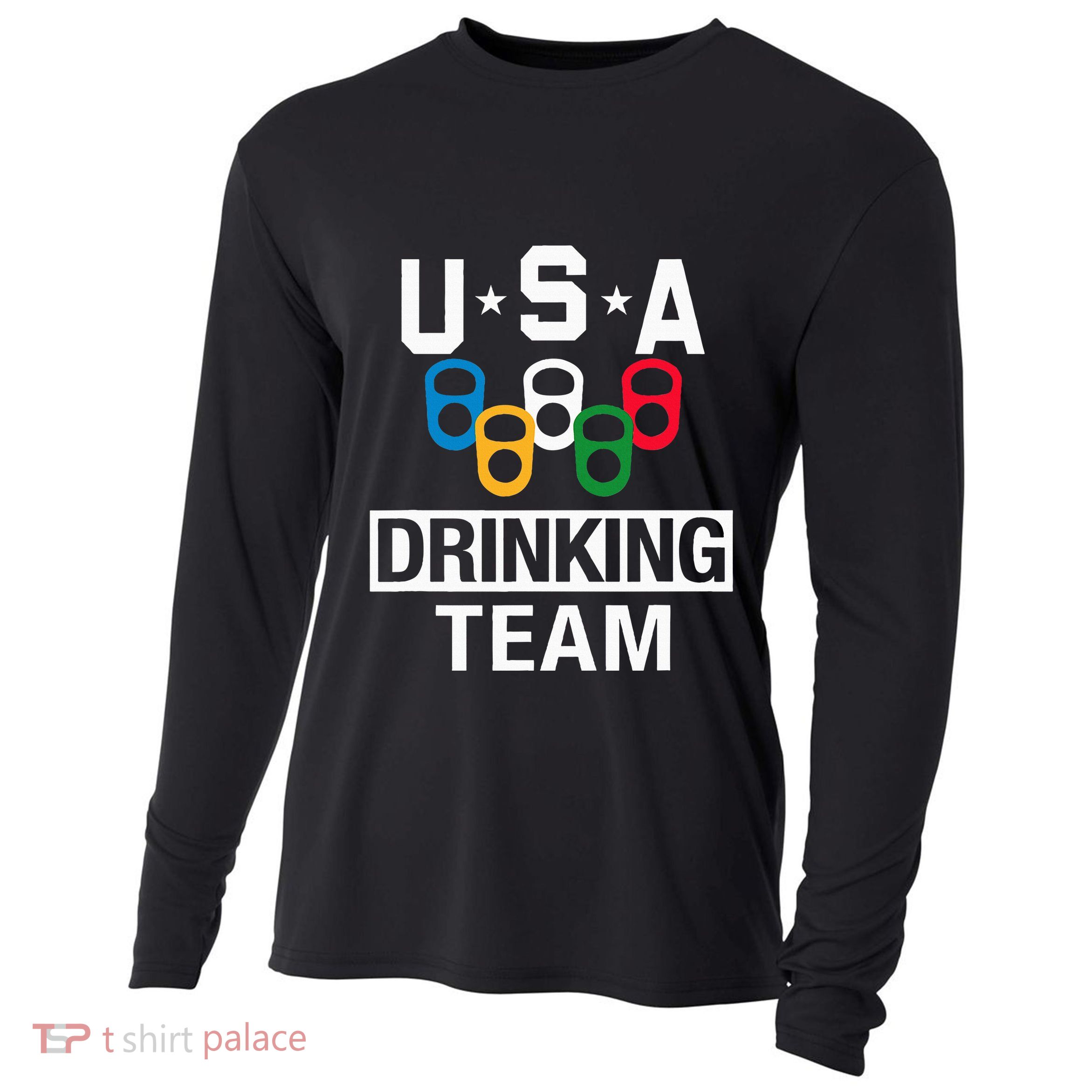 Usa Drinking Team Beer Party Cooling Performance Long Sleeve Crew