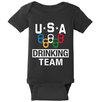 Usa Drinking Team Beer Party Baby Bodysuit