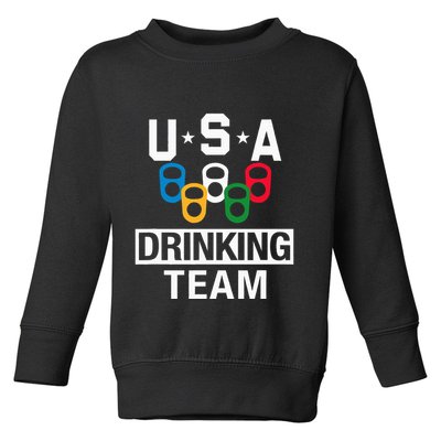 Usa Drinking Team Beer Party Toddler Sweatshirt