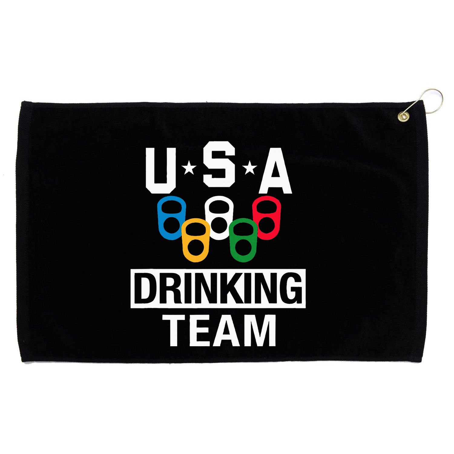 Usa Drinking Team Beer Party Grommeted Golf Towel