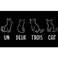 Un Deux Trois Cat Gift Funny French Pet Animal Joke Quote Bumper Sticker