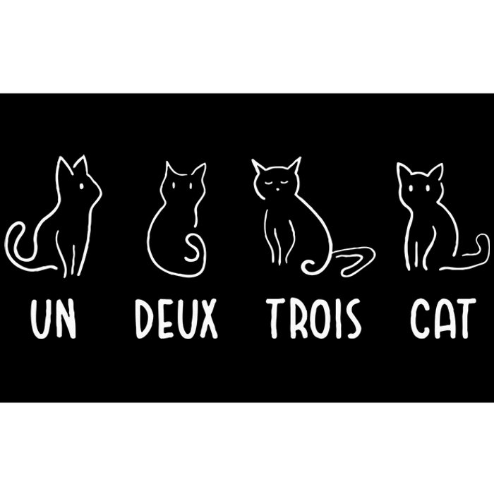 Un Deux Trois Cat Gift Funny French Pet Animal Joke Quote Bumper Sticker