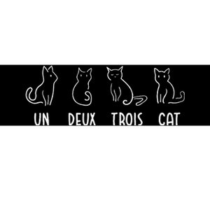 Un Deux Trois Cat Gift Funny French Pet Animal Joke Quote Bumper Sticker