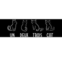 Un Deux Trois Cat Gift Funny French Pet Animal Joke Quote Bumper Sticker