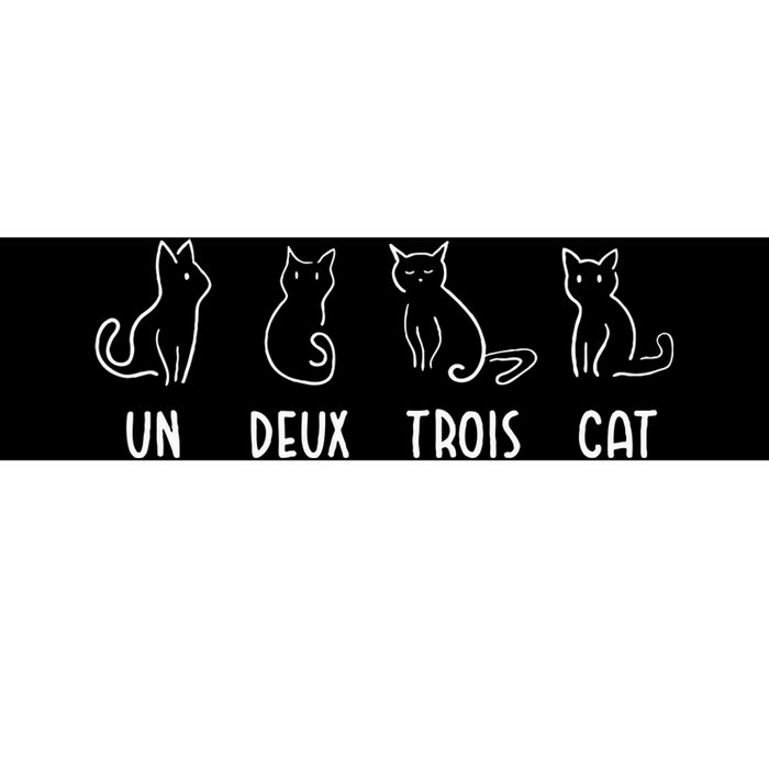 Un Deux Trois Cat Gift Funny French Pet Animal Joke Quote Bumper Sticker