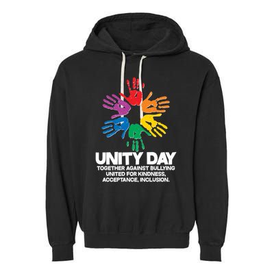 Unity Day Together Against Bullying United For Kindness Acceptance Inclusion Garment-Dyed Fleece Hoodie