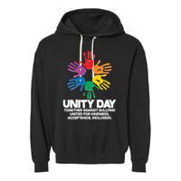 Unity Day Together Against Bullying United For Kindness Acceptance Inclusion Garment-Dyed Fleece Hoodie