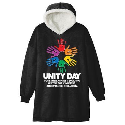 Unity Day Together Against Bullying United For Kindness Acceptance Inclusion Hooded Wearable Blanket