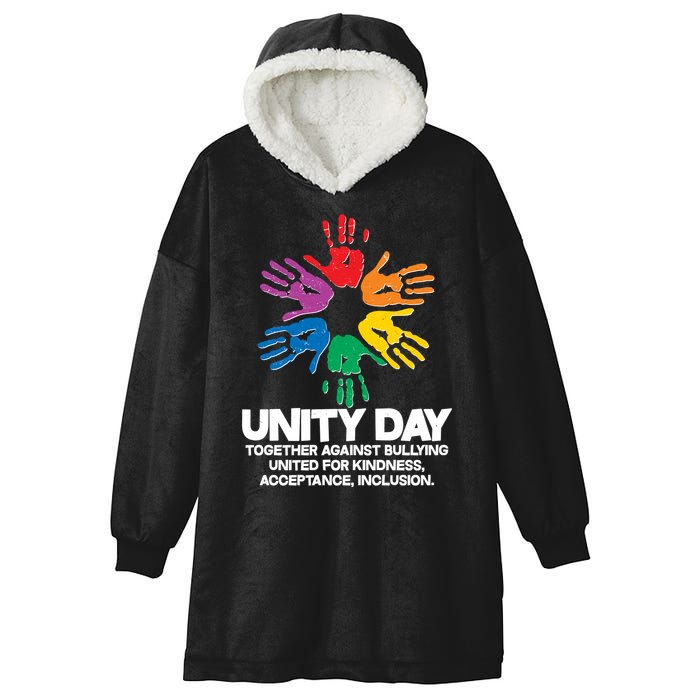 Unity Day Together Against Bullying United For Kindness Acceptance Inclusion Hooded Wearable Blanket