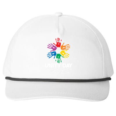 Unity Day Together Against Bullying United For Kindness Acceptance Inclusion Snapback Five-Panel Rope Hat