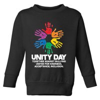 Unity Day Together Against Bullying United For Kindness Acceptance Inclusion Toddler Sweatshirt
