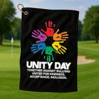 Unity Day Together Against Bullying United For Kindness Acceptance Inclusion Golf Towel