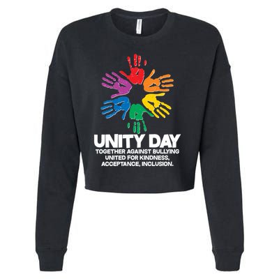 Unity Day Together Against Bullying United For Kindness Acceptance Inclusion Cropped Pullover Crew