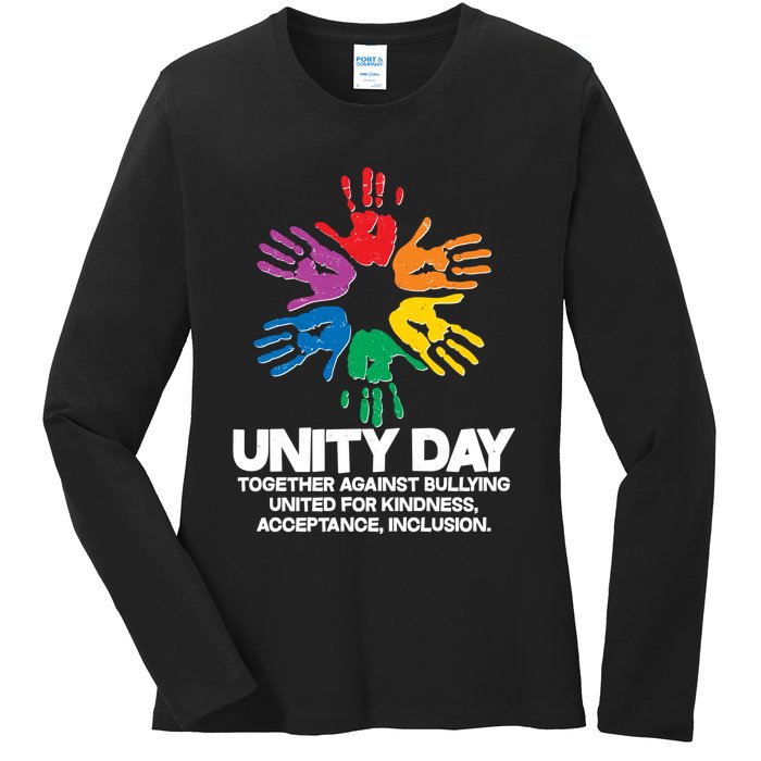 Unity Day Together Against Bullying United For Kindness Acceptance Inclusion Ladies Long Sleeve Shirt