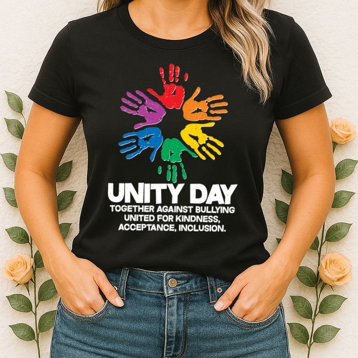 Unity Day Together Against Bullying United For Kindness Acceptance Inclusion Womens T-Shirt
