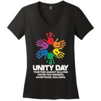 Unity Day Together Against Bullying United For Kindness Acceptance Inclusion Women's V-Neck T-Shirt