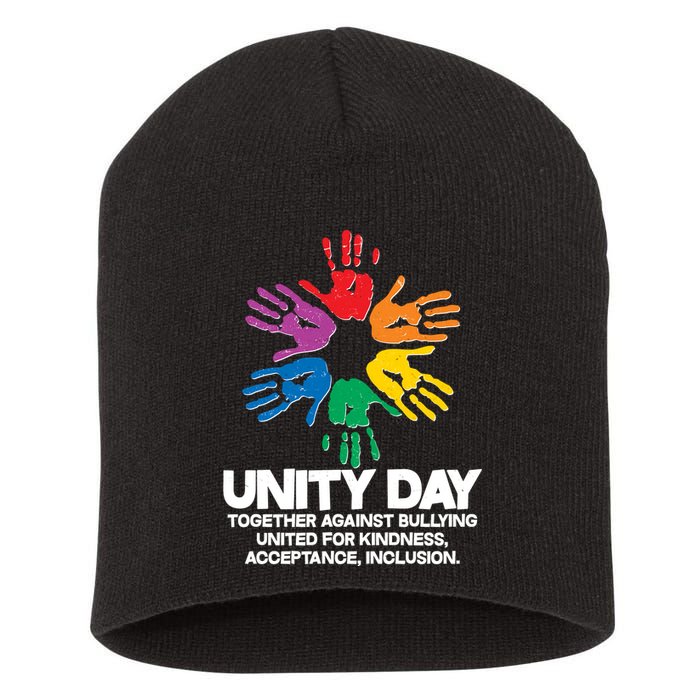 Unity Day Together Against Bullying United For Kindness Acceptance Inclusion Short Acrylic Beanie