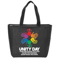 Unity Day Together Against Bullying United For Kindness Acceptance Inclusion Zip Tote Bag