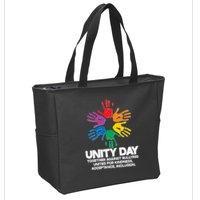 Unity Day Together Against Bullying United For Kindness Acceptance Inclusion Zip Tote Bag