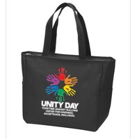 Unity Day Together Against Bullying United For Kindness Acceptance Inclusion Zip Tote Bag
