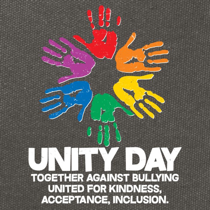 Unity Day Together Against Bullying United For Kindness Acceptance Inclusion Cotton Canvas Backpack