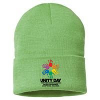 Unity Day Together Against Bullying United For Kindness Acceptance Inclusion Sustainable Knit Beanie