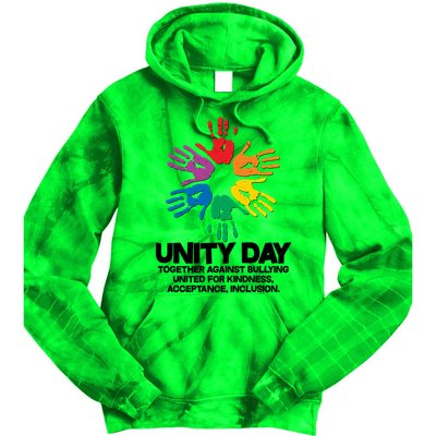 Unity Day Together Against Bullying United For Kindness Acceptance Inclusion Tie Dye Hoodie