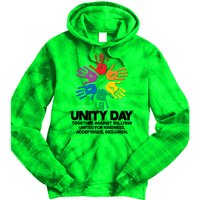 Unity Day Together Against Bullying United For Kindness Acceptance Inclusion Tie Dye Hoodie