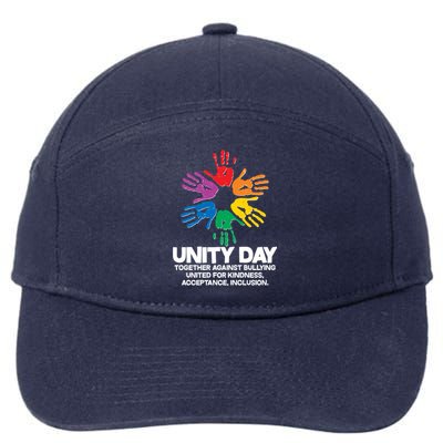 Unity Day Together Against Bullying United For Kindness Acceptance Inclusion 7-Panel Snapback Hat