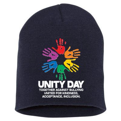 Unity Day Together Against Bullying United For Kindness Acceptance Inclusion Short Acrylic Beanie