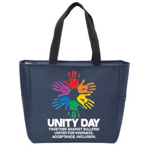 Unity Day Together Against Bullying United For Kindness Acceptance Inclusion Zip Tote Bag